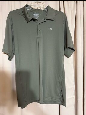 Nomad Men's Olive Performance Polo - Short Sleeve